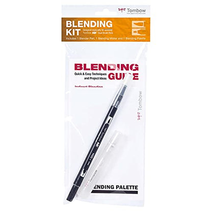 Tombow 56182 Blending Kit. Includes Blending Palette, Colorless Blender, Spray Mister, and Blending Guide, Multicolor, 3 Piece Set
