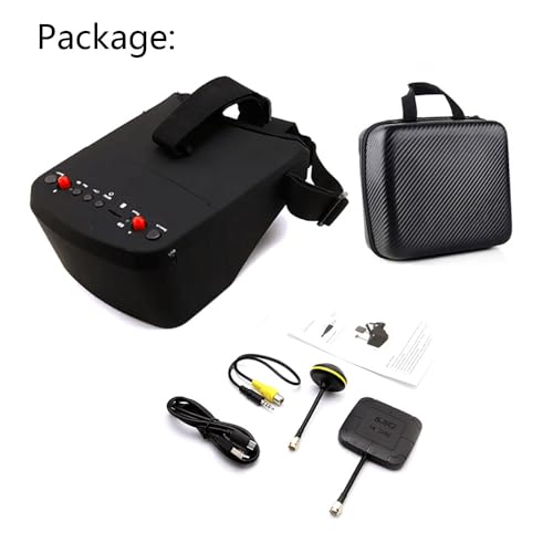 EV800D FPV Goggles with DVR 5.8G 40CH 5 Inch 800x480 Build in Antenna for Analog FPV Camera and Transmitter FPV Drone RC Car