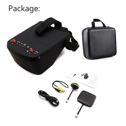 EV800D FPV Goggles with DVR 5.8G 40CH 5 Inch 800x480 Build in Antenna for Analog FPV Camera and Transmitter FPV Drone RC Car
