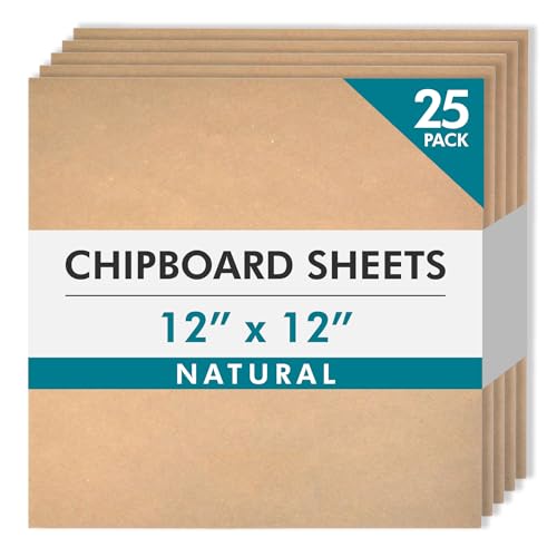 Grafix Medium Weight Chipboard, 12 x 12 in, .057 in, Natural - color: Natural, Pack of 25