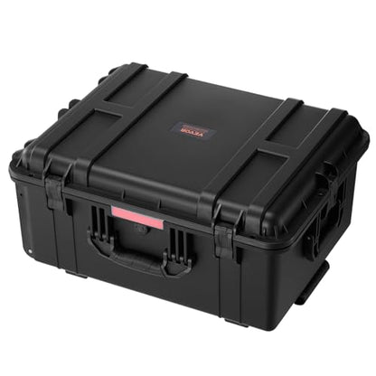 VEVOR Dry Box, Waterproof Hard Case with Pre-Cut Foam, 25 x 20 x 12.5inch - size: 63x50x32 cm