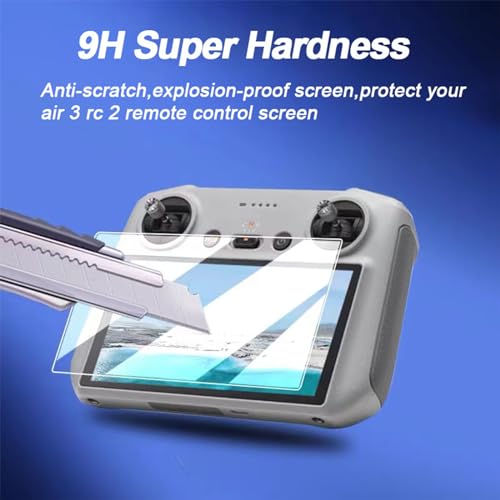 Controller Protective Silicone Case Cover+HD Screen Protector Films for DJI Mini 4 Pro/DJI Air 3/DJI Neo Drone RC 2 Remote Control Accessories(Black)