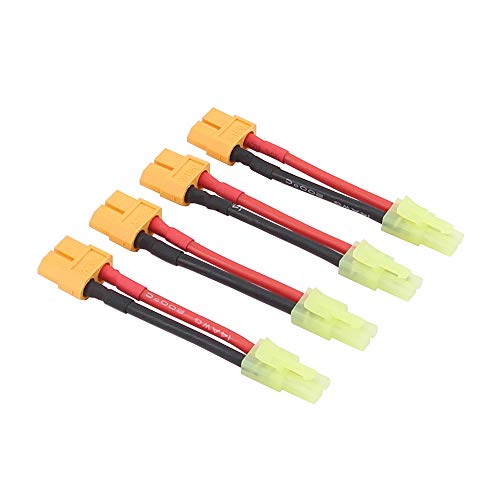 4pcs XT-60 XT60 Female to Plug for Mini Tamiya Male Connector Adapter for Airsoft/AR Drone(C79-4)