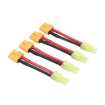 4pcs XT-60 XT60 Female to Plug for Mini Tamiya Male Connector Adapter for Airsoft/AR Drone(C79-4)