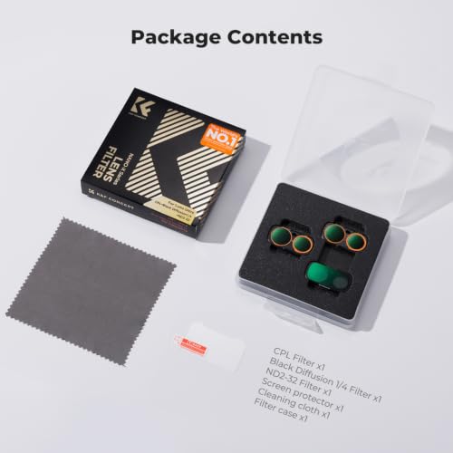 K&F CONCEPT CPL Black Diffusion 1/4 ND2-32 Filter Kit