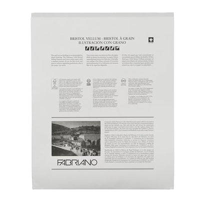 Fabriano 1264 Bristol Vellum Pad, 14" x 17", Glue Bound, 100 lb., 3-Pack - size: 14" x 17", 3-Pack