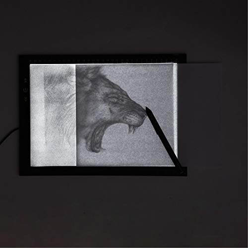 HSK A4 LED Artist tracing Light Box Copy Table, Adjustable High Brightness Light Pad for Tatto Drawing, Sketching, Animation,Diamond Painting Accessories - size: 8.3 x 11.7 inches
