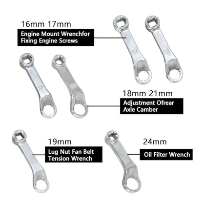 DPTOOL 6Pc Rear Camber Adjust Wrench Motor Mount Socket for Benz VW Audi - size: 6PC