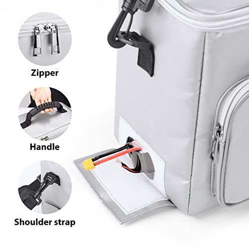 Tamfile Fireproof Lipo Battery Bag, 4200°F Explosionproof Lipo Safe, Silver - color: Silver