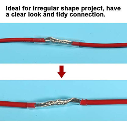 625 Pcs Clear Heat Shrink Tubing Kit, 2:1 Shrink Wire Wrap Tube, 8 Sizes