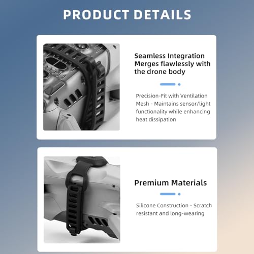 Camera Expansion Mount Bracket Holder, Expandable Accessory Mounting Adapter with Silicone Strap for Air 3S Air 3 Pro Drone and Go 3 Action 5 Ca