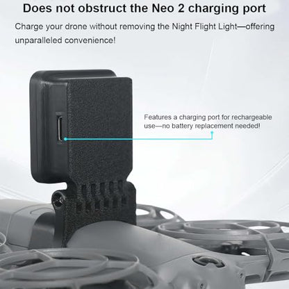 LED Night Flight Light for DJI Neo 2 Rechargeable Quick Release Navigation LED Night Lights Anti-Collision Warning Light Drone Landing Gear Protector with Three-Mode Lighting (SET) - color: SET