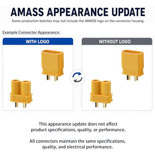 ELFCULB 10PCS Amass XT30ULW-A Female Connectors for FPV Drones - color: 10pcs XT30ULW-A Female