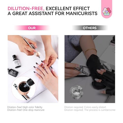 SAVILAND Hema-Free Airbrush Gel Nail Polish Black Gel Nail Polish 20ML - color: Black