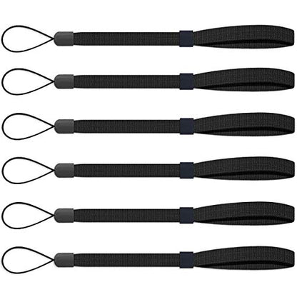 AMUU Adjustable Wrist Lanyards Strap String 6 Pack Black Flashlight - color: 6 Pack-black