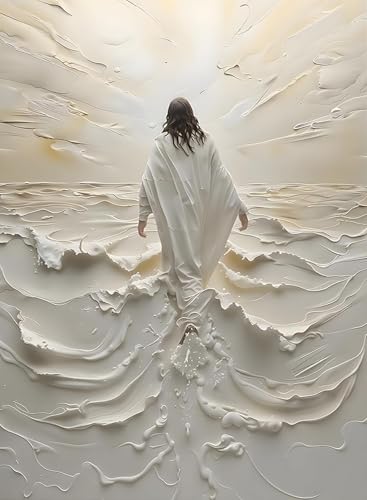 Jesus Paint by Numbers Kit for Adults Framed Canvas 12X16 in, Frameworkless - color: YH02809