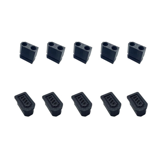 10PCS 3D Printed XT90 Male Female Connector Covers Black,PETG Plastic Dust Plugs & Protection Caps,Secure Fit for Energy Storage,Solar,RC Applications - color: Black, size: Mx5+Fx5