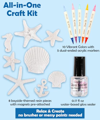 Grabie Magnet Painting Kit, DIY Fridge Magnets, Bayside Breeze - color: Bayside Breeze