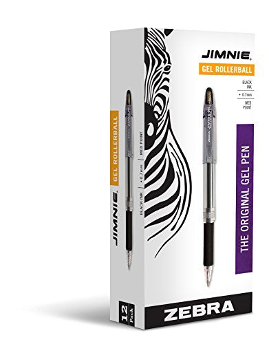 Zebra Pen GR-8 Retractable Gel Pen, Black, 12 Pack (42610) - color: Black A