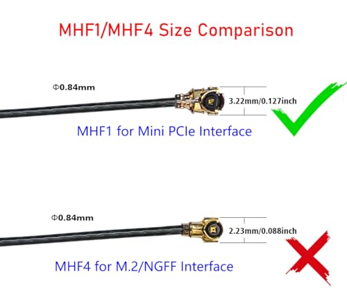 U.FL MHF1 Internal Antenna Dual-Band Laptop WiFi Antennas for Mini PCIe