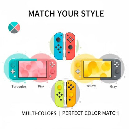 Ferkurn NS Joystick Controller Replacement Thumb Grip Cap Compatible with N-Switch OLED& NS Lite, JC Joystick Grip Button Stick Cover Controller 3D Skin Replacement Part Repair Kit Accessories - color: Yellow