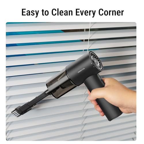 Computer Keyboard Cleaner Portable Vacuum and Compressed Air Duster Black - color: Black-18000pa