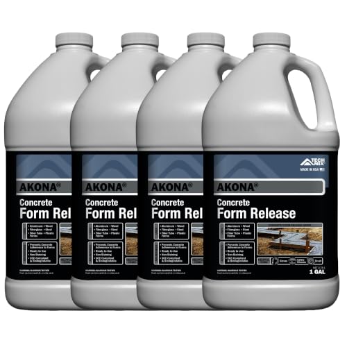 Concrete Form Release 4 Gallons, Release Agent for Molds, Spray Formula - size: 1 Gallon (Pack of 4)