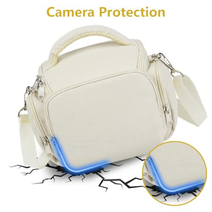 Ainiv DSLR Camera Bag, Large Waterproof Anti-Shock SLR Camera Case, Beige - color: Beige