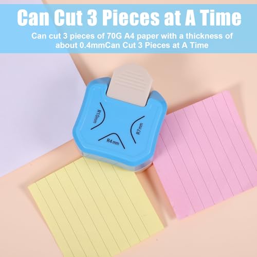 3 Pcs Paper Corner Rounder Punch 3 Hole Punch Paper Cutter 3 in 1