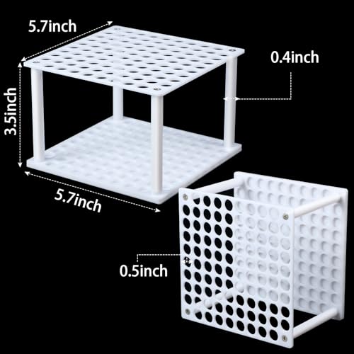Outus 96 Holes Pencil Brush Holder Acrylic Paintbrush Holders, White - color: White