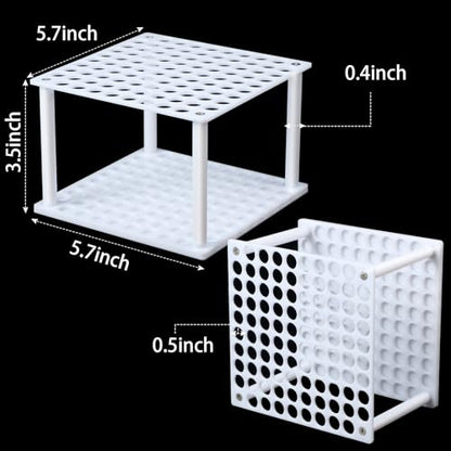 Outus 96 Holes Pencil Brush Holder Acrylic Paintbrush Holders, White - color: White