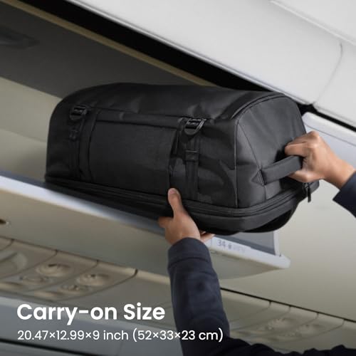 tomtoc Travel Backpack 40L, TSA Carry On Bag Flight Approved, PFAS Free - color: Black, size: 40L
