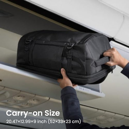 tomtoc Travel Backpack 40L, TSA Carry On Bag Flight Approved, PFAS Free - color: Black, size: 40L
