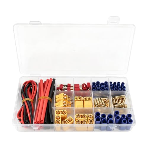 70pcs T-Plug/EC3/EC5/XT60/XT90 Male and Female Adapter Connector Plug - color: 70pcs