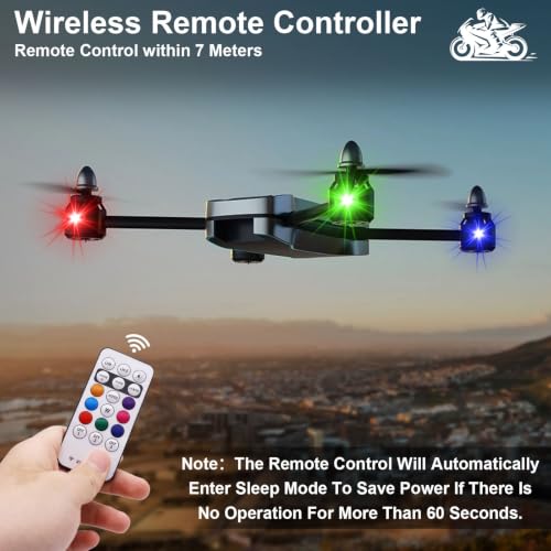 4PCS USB Rechargeable Wireless LED Strobe Lights for Car Drone Bike