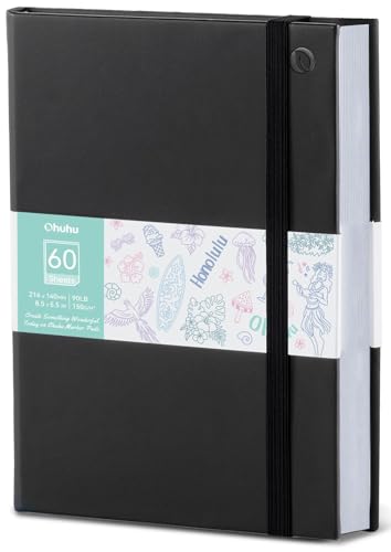 Ohuhu 5.5"x8.5" Double-Sided Bleedproof Marker Pad Art Sketchbook 60 Sheets - size: 5.5" x 8.5"