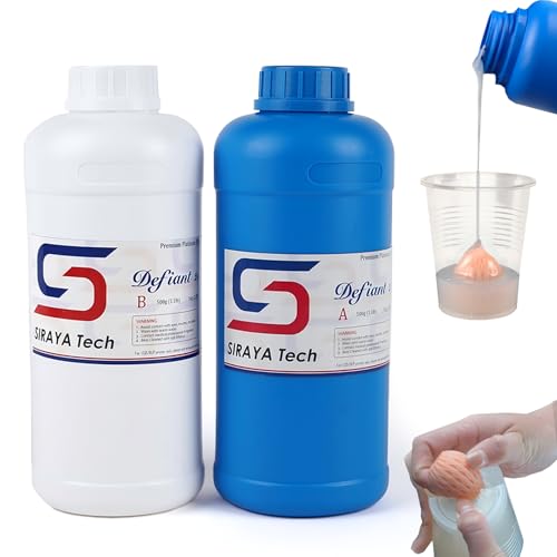 Siraya Tech Defiant 25 Platinum Silicone Mold Making Kit,Clear, 70.5 Oz - color: Translucent 25A 2kg