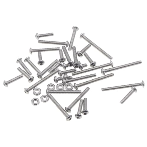 240PCS M2.5 304 Stainless Steel Button Head Socket Cap Screw Nut Kit - size: M2.5
