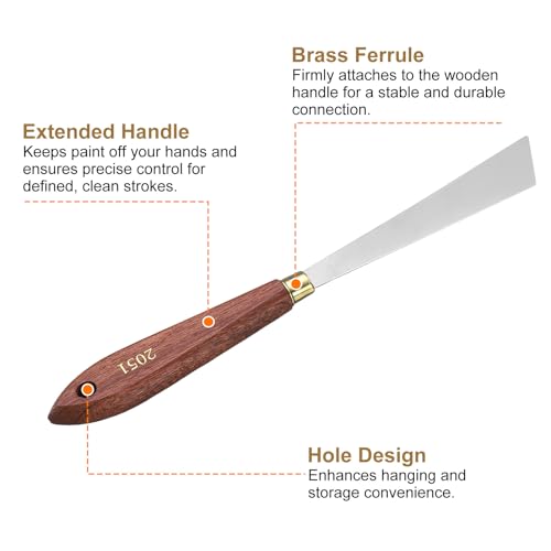 HARFINGTON Palette Knife Painting Tool 4.33" x 0.87" Stainless Steel Blade