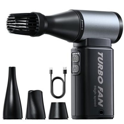 Compressed Air Duster, 110000RPM Super Power Cordless Air Duster - color: Jm02-black Gey