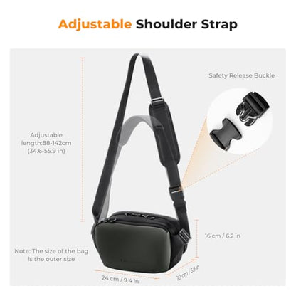 K&F CONCEPT Small Camera Sling Bag Everyday Shoulder Bag - color: 15 Deep Green Small