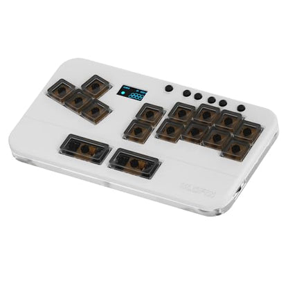 Leverless Arcade Stick Mini Keypad All-Button Arcade Controller (White) - color: White