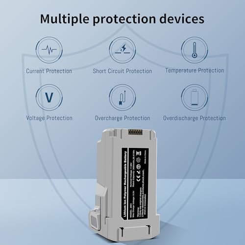 2-Pack Mini 3/Mini 4 Pro Battery, 3-Channel Charger Two-Way Charging Hub