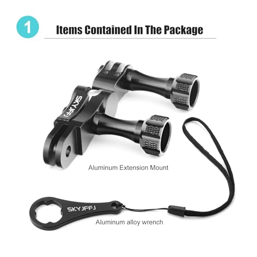 Aluminum Ball gopro Handlebar Mount, 360 Rotation and Lock Any Direction, Shock-Resistant, Compatible with Gopro Hero 13 12 11 10 9 8 DJI Osmo Insta360 AKASO and Other Action Camera