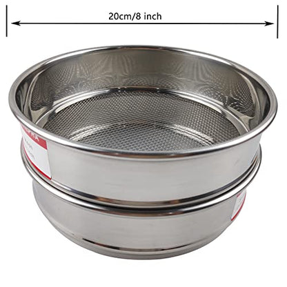 LABALPHA 35 Mesh Lab Sieves, #35 Mesh Test Sieve, 8'' Diameter, 304 Stainless Steel Wire Cloth (0.5mm) - size: 35 mesh (0.5mm)