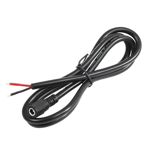 2Pcs 3FT 16AWG DC5.5mm x 2.5mm Female Power Pigtails Cable - style: DC5525 Female