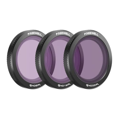 Freewell Bright Day 3-Pack Magnetic ND/PL Filters for DJI Neo - style: Bright Day ND/PL Kit
