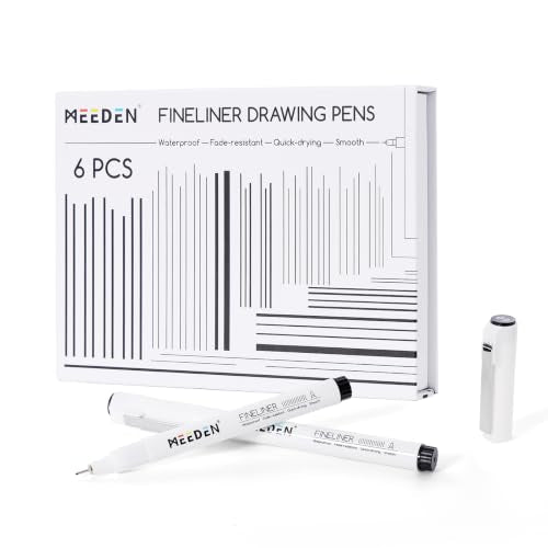 MEEDEN Micro Fineliner Drawing Pens: 0.3mm Needle Nib, 6 Pack, Black Ink - style: 0.3mm Needle Nib