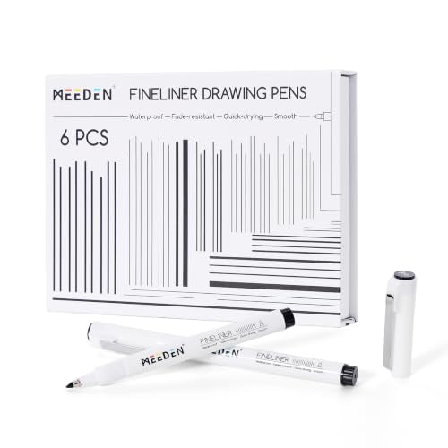 MEEDEN Micro Fineliner Drawing Pens: 3mm Chisel Nib, 6 Pack, Black Ink - style: 3mm Chisel Nib