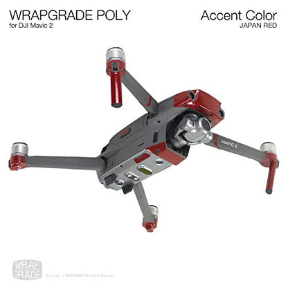 Wrapgrade Poly Skin Compatible with DJI Mavic 2 | Accent Color (Japan RED) - color: JAPAN RED
